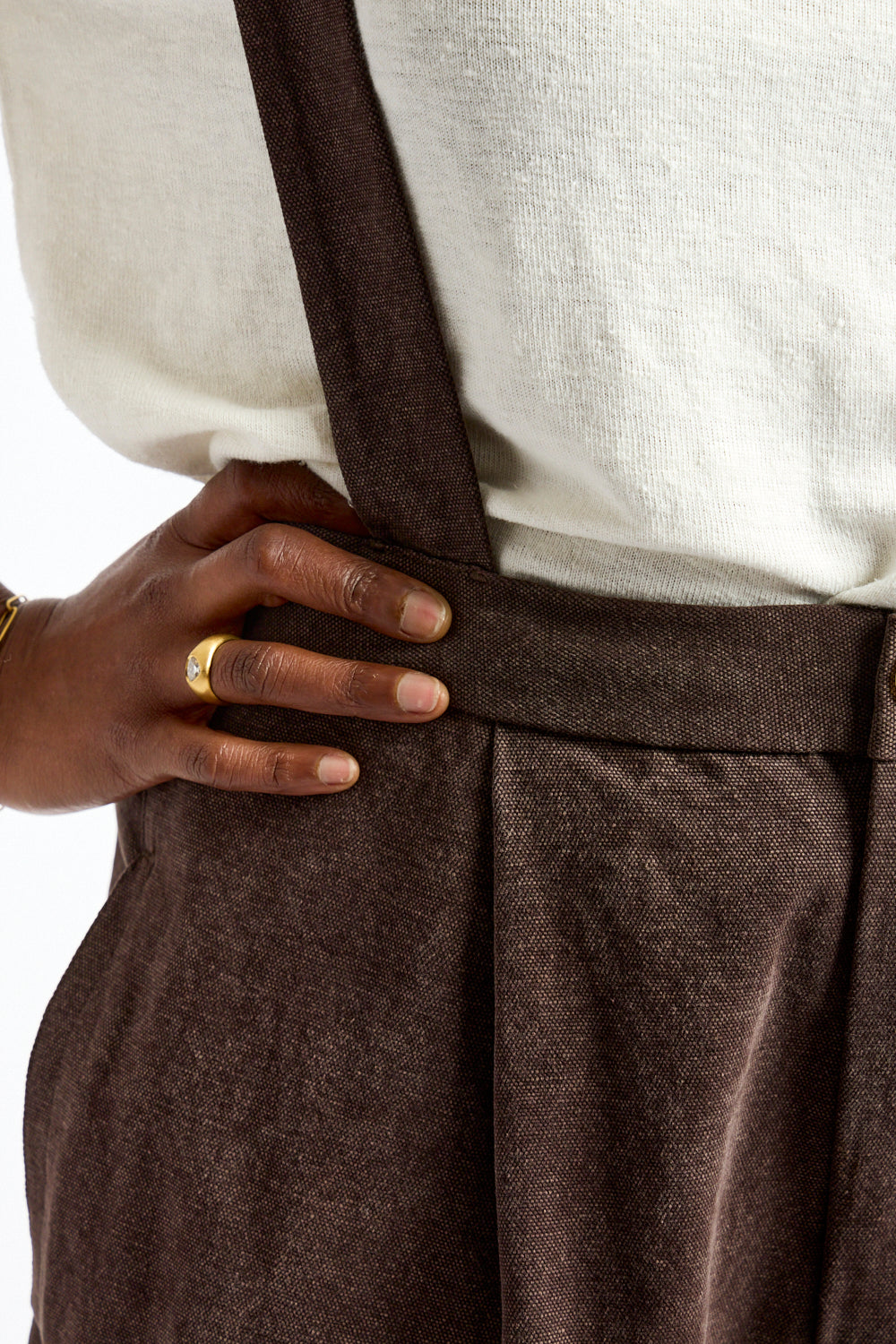 Canvas Jumper Pant in Washed Soil