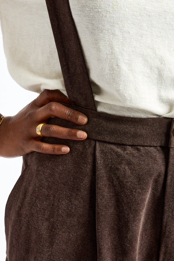 Canvas Jumper Pant in Washed Soil