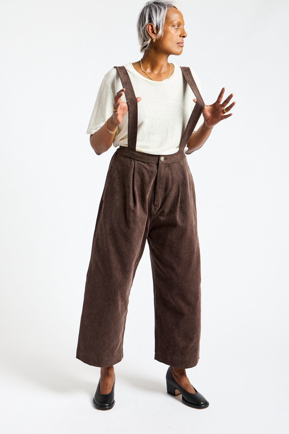 Canvas Jumper Pant in Washed Soil