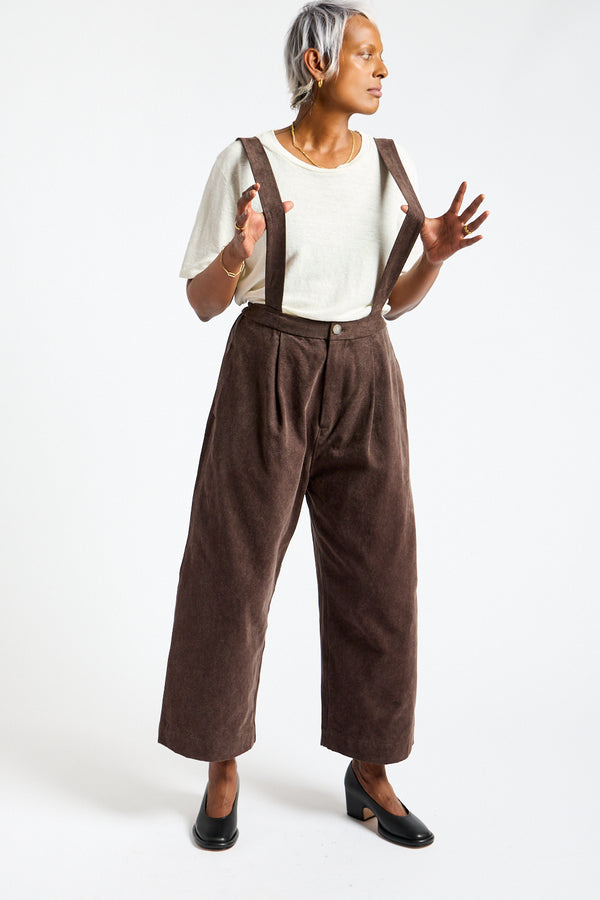 Canvas Jumper Pant in Washed Soil
