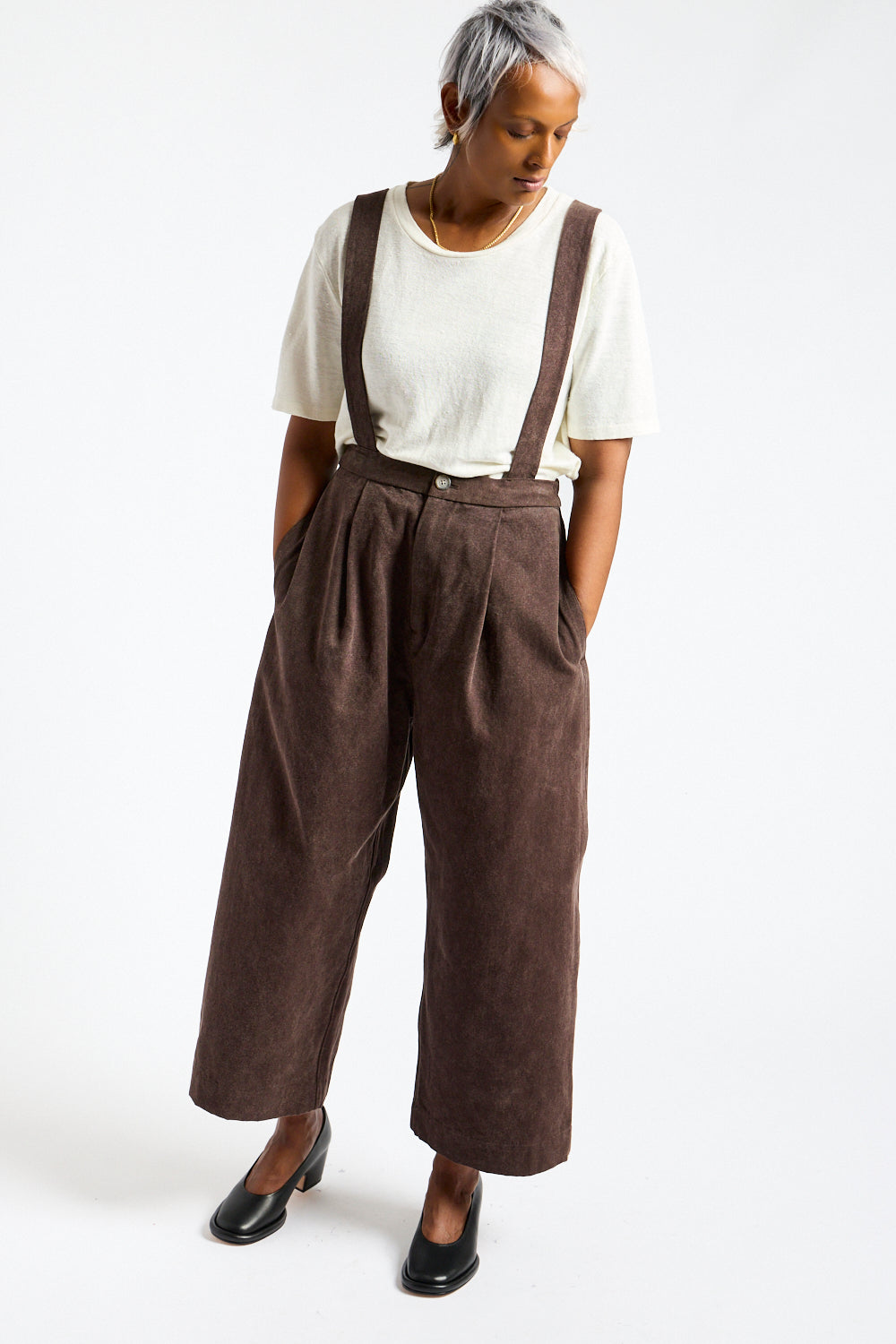 Canvas Jumper Pant in Washed Soil