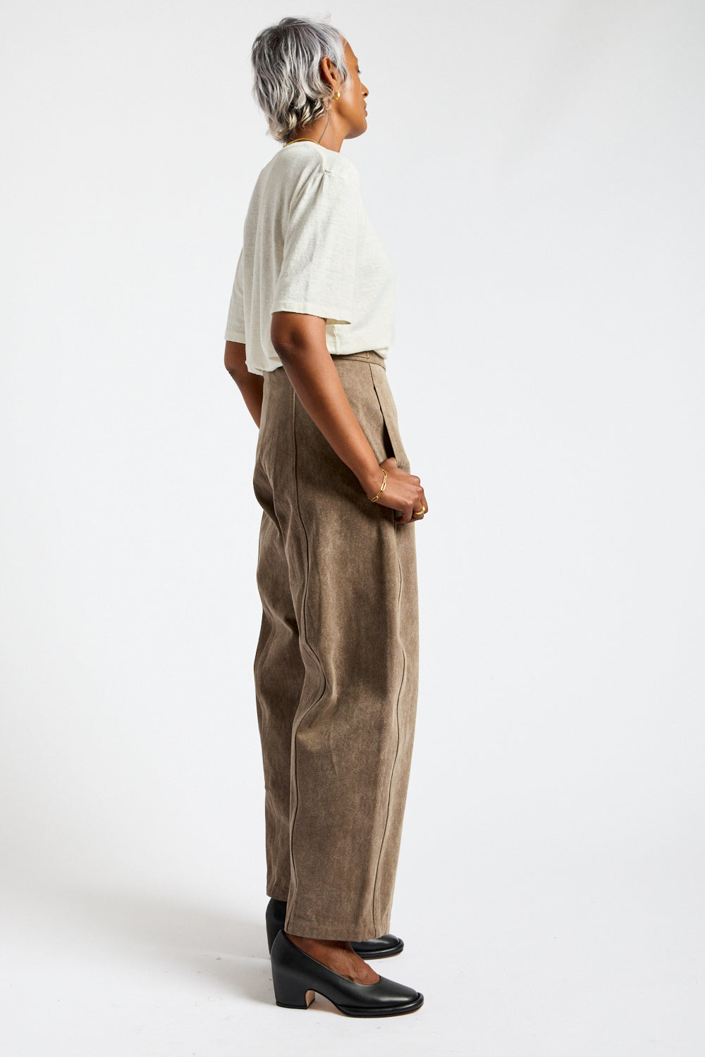 Canvas Pant in Washed Cinder