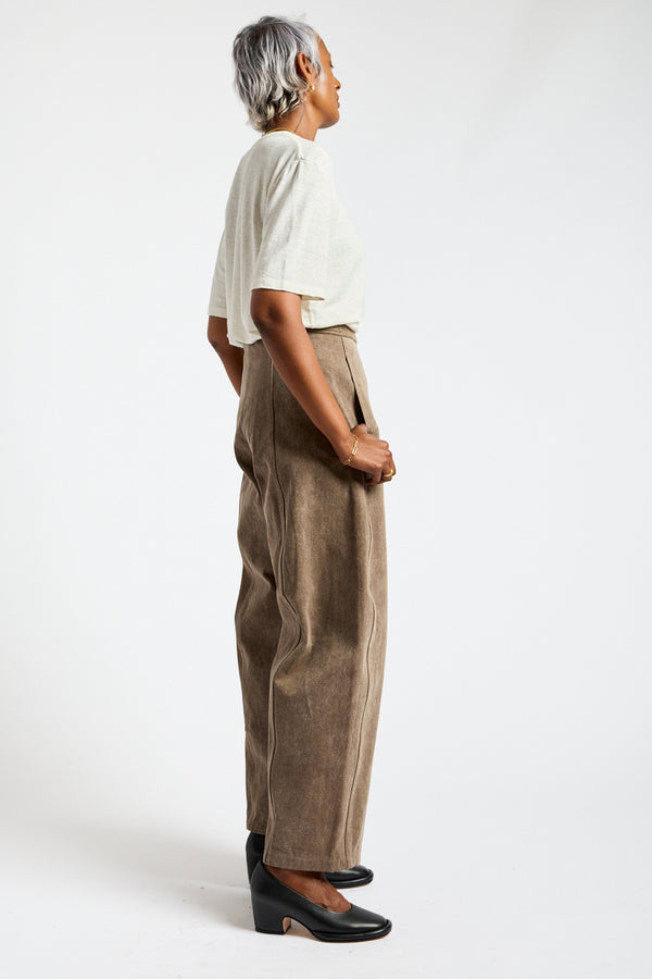 Canvas Pant in Washed Cinder