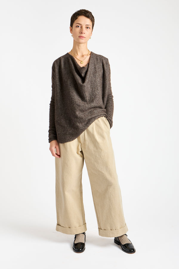 Canvas Trouser in Washed Antique