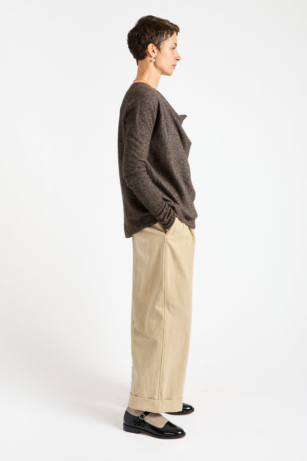 Canvas Trouser in Washed Antique