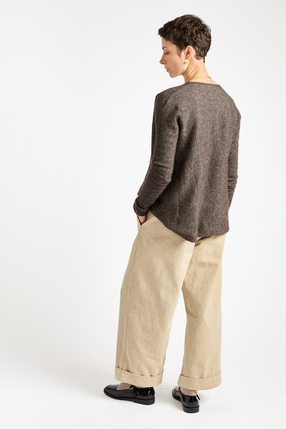 Canvas Trouser in Washed Antique