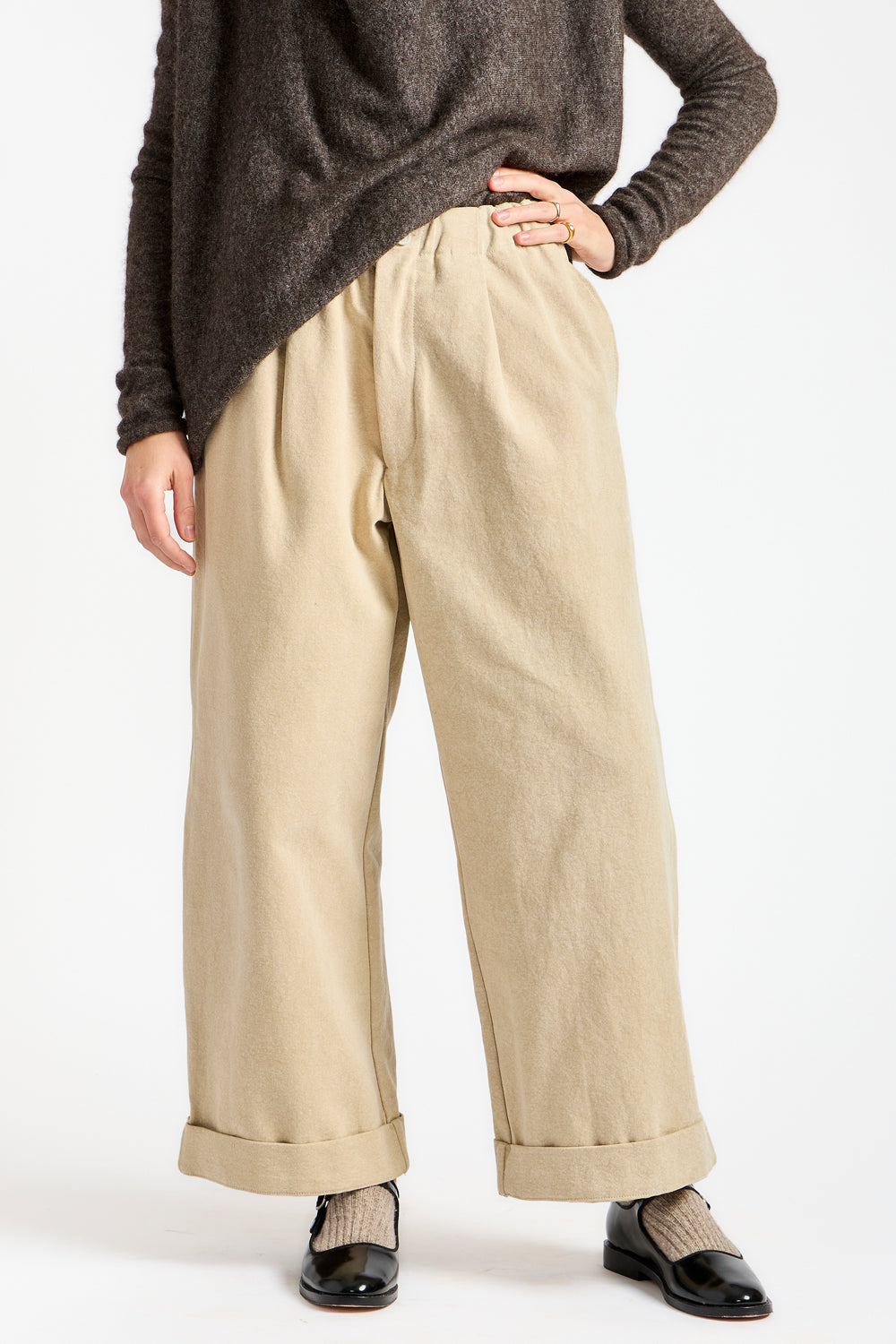 Canvas Trouser in Washed Antique