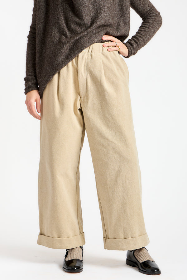 Canvas Trouser in Washed Antique