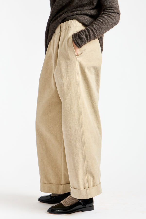 Canvas Trouser in Washed Antique