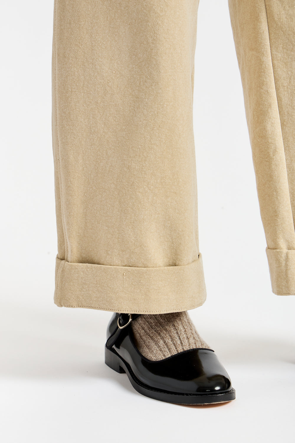 Canvas Trouser in Washed Antique