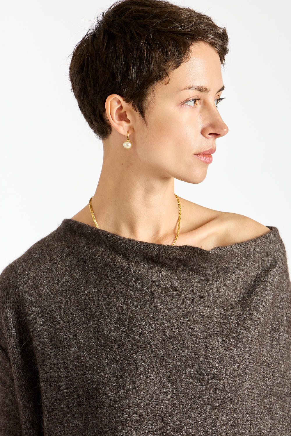 Cowl Top in Blackened