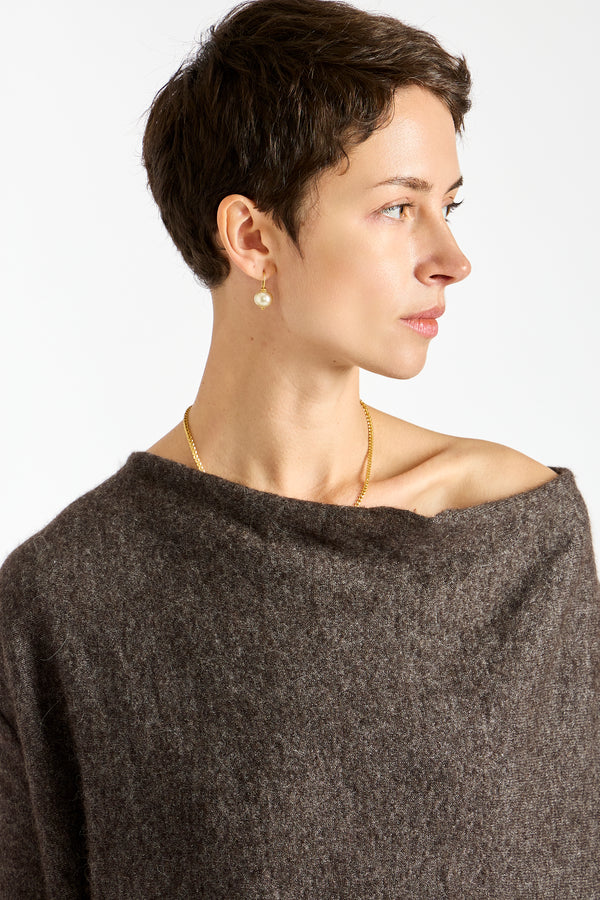 Cowl Top in Blackened