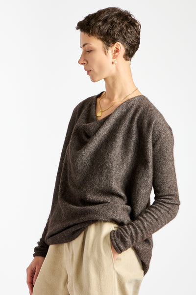 Cowl Top in Blackened