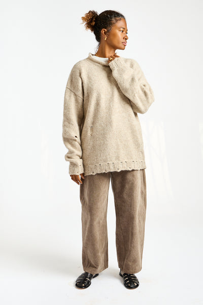 Distressed Rollneck in Aspen