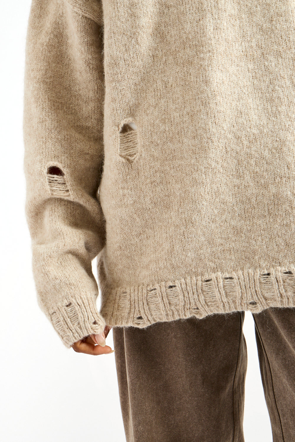 トップス LAUREN MANOOGIAN DISTRESSED ROLLNECK 1 Lauren Manoogian | Distressed Rollneck in Aspen – RELIQUARY