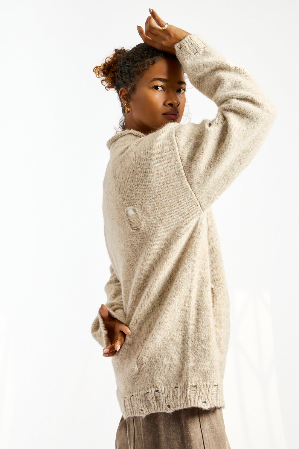 Distressed Rollneck in Aspen