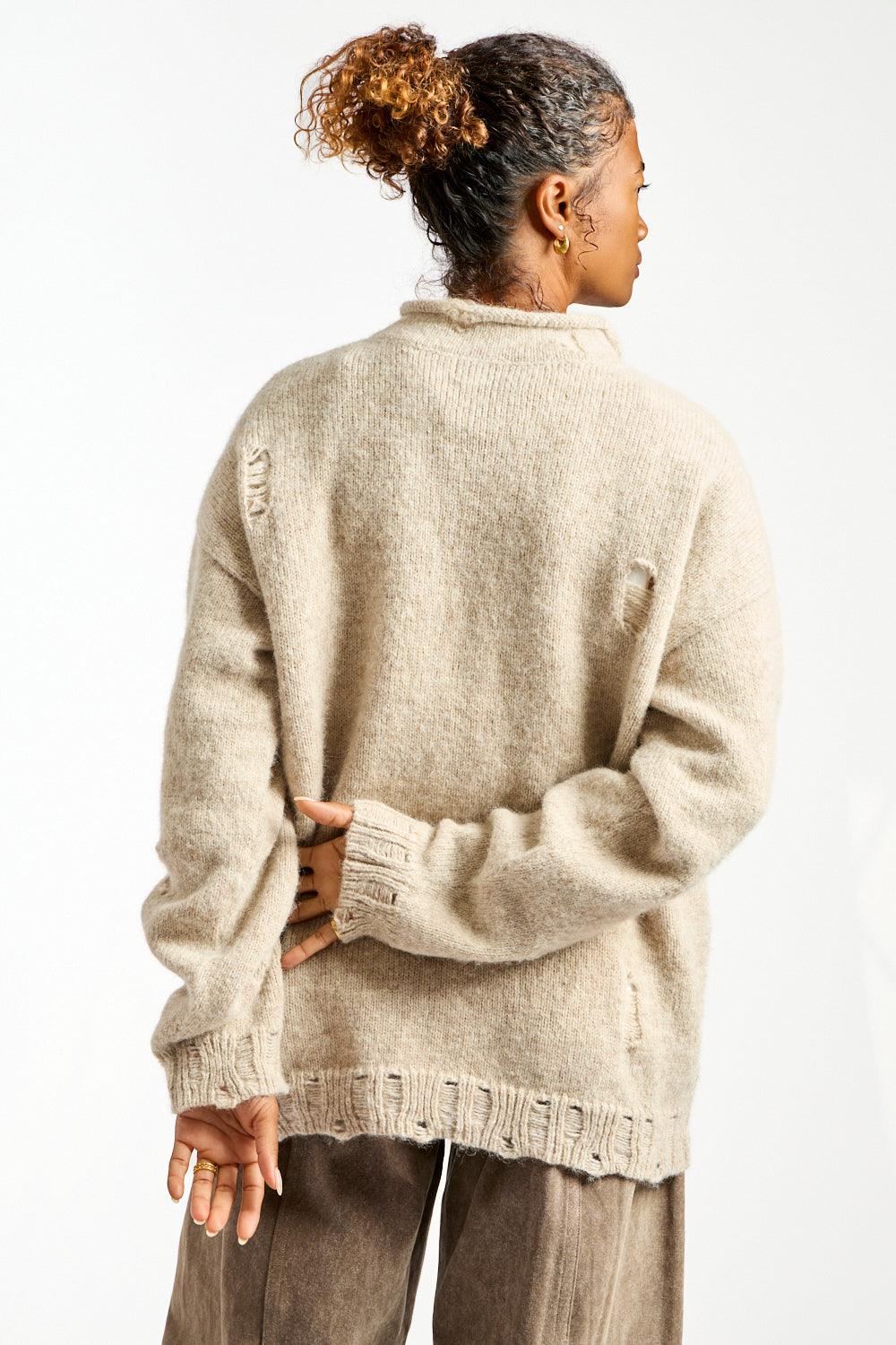 Distressed Rollneck in Aspen