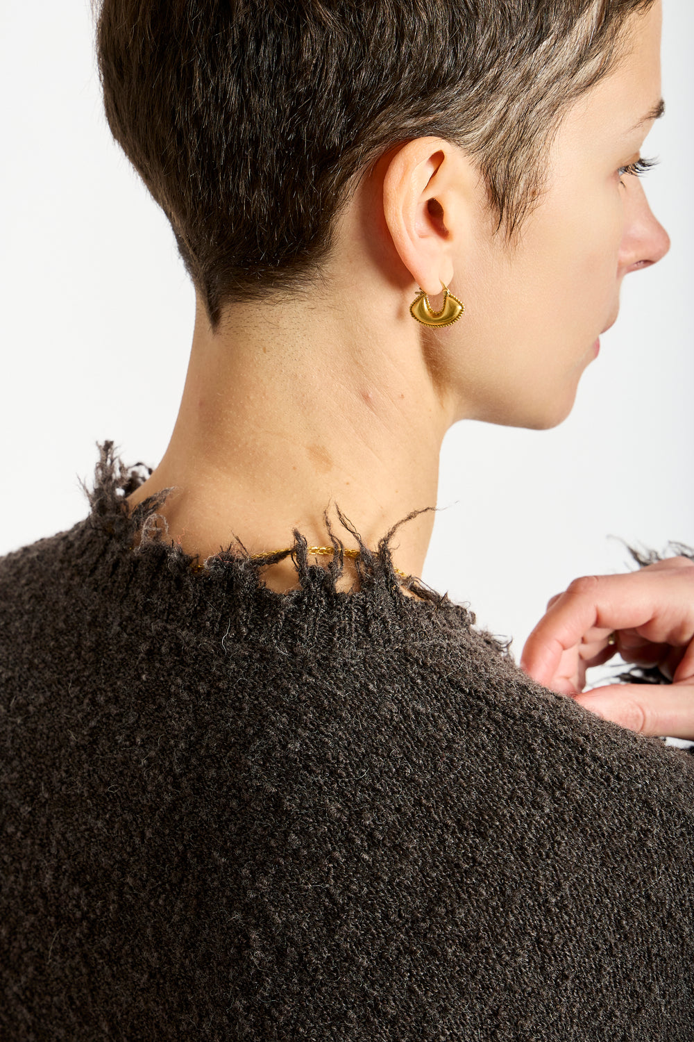 Fray Cardigan in Blackened