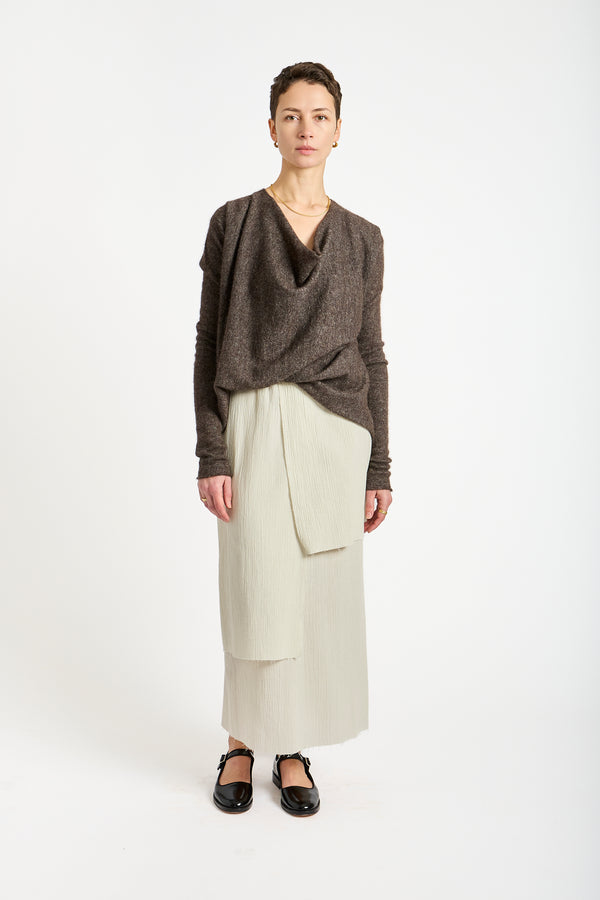 Raw Layer Skirt in Chalk