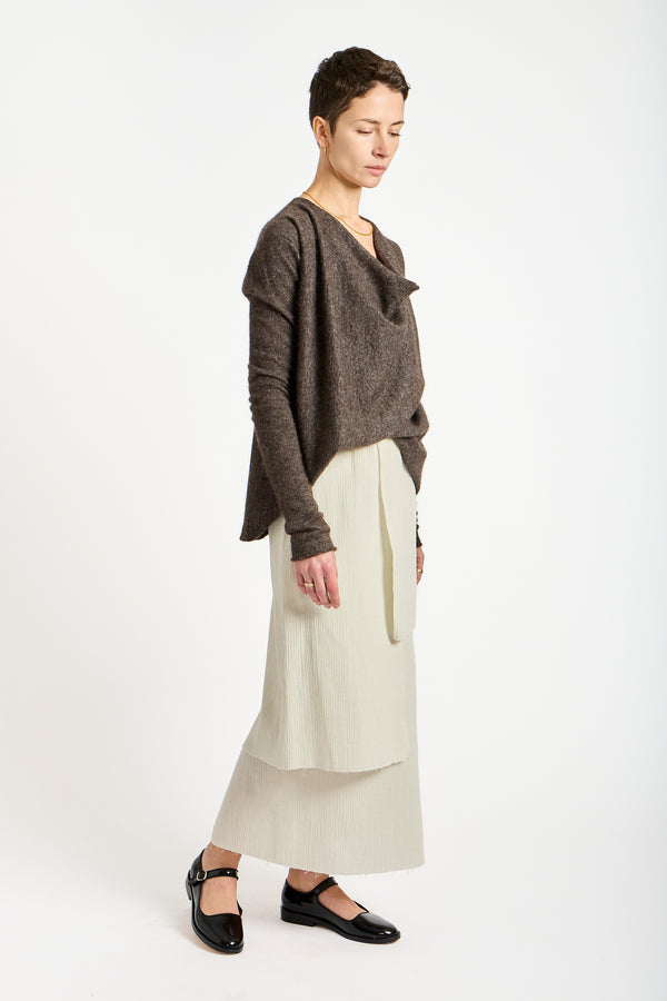 Raw Layer Skirt in Chalk