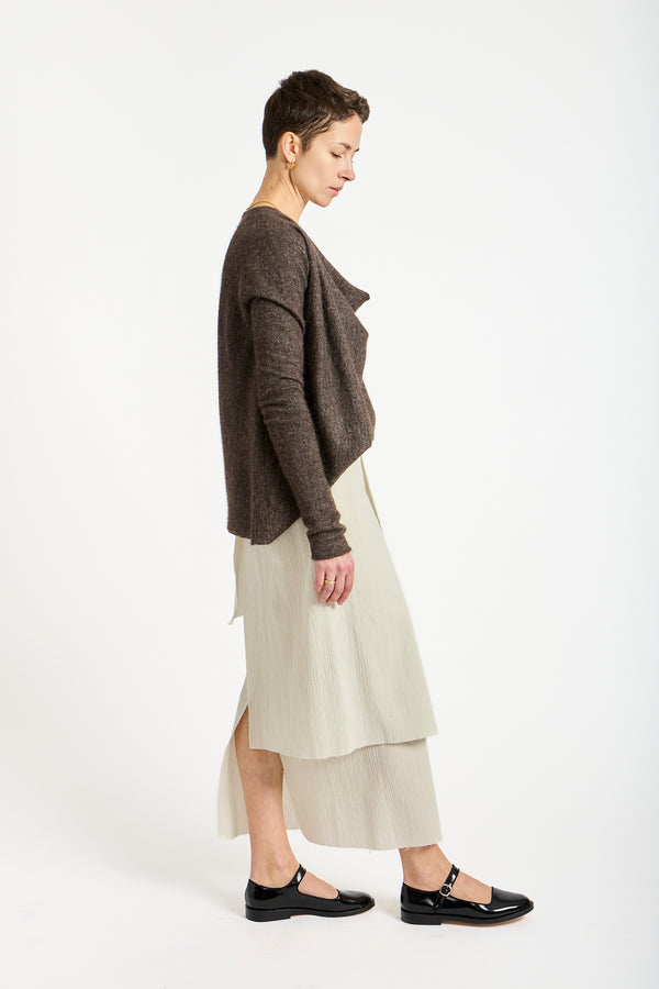 Raw Layer Skirt in Chalk