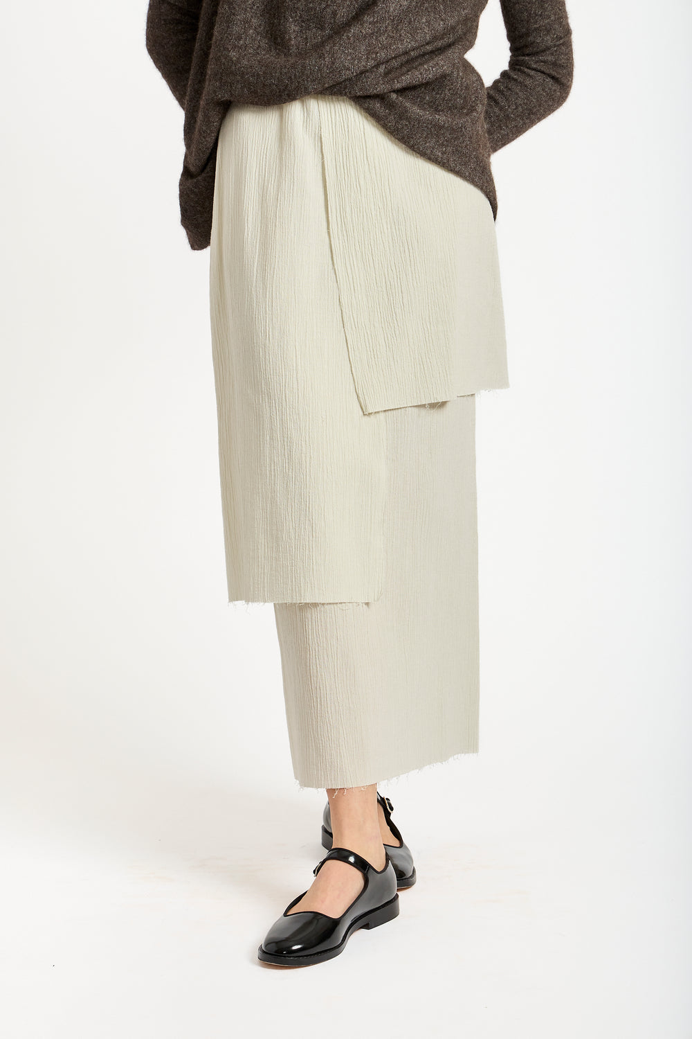 Raw Layer Skirt in Chalk