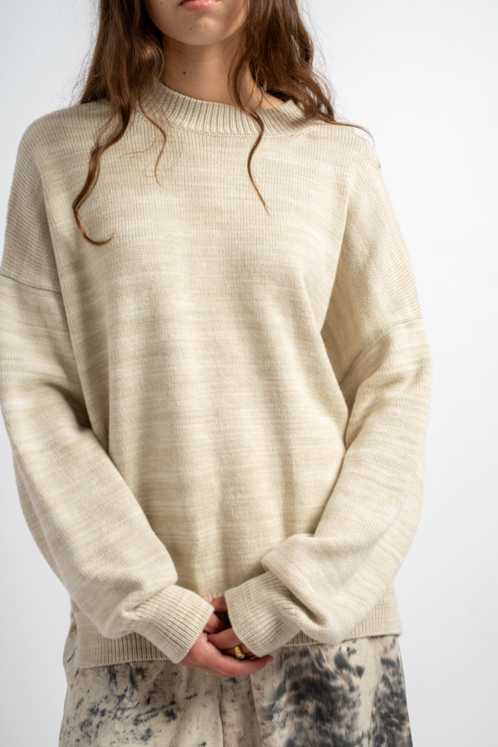 Watercolor Crewneck in Parchment