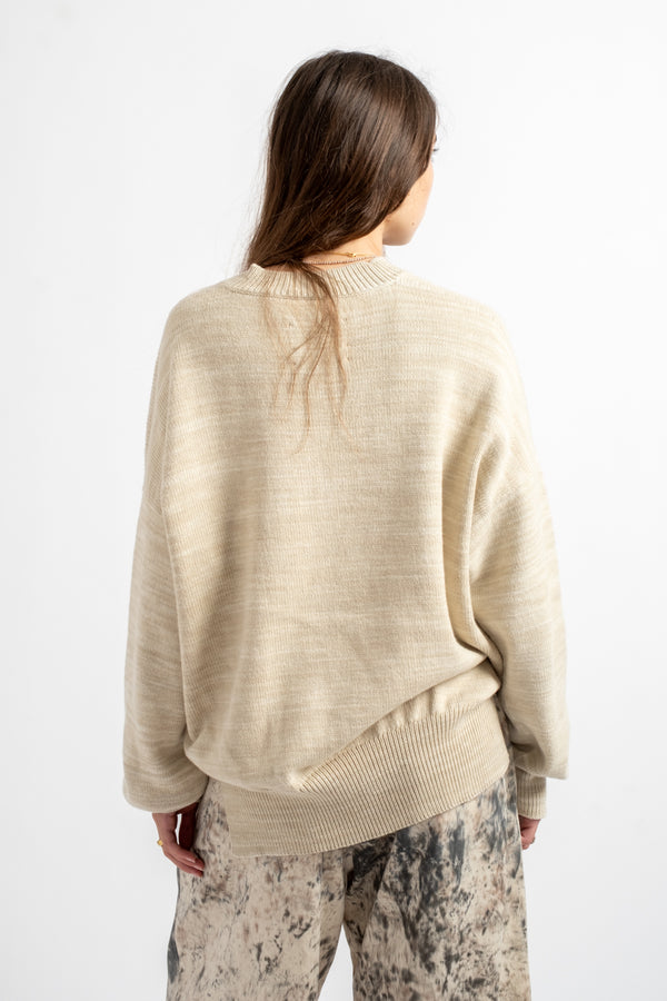 Watercolor Crewneck in Parchment