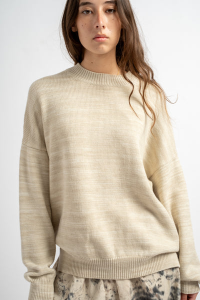 Watercolor Crewneck in Parchment