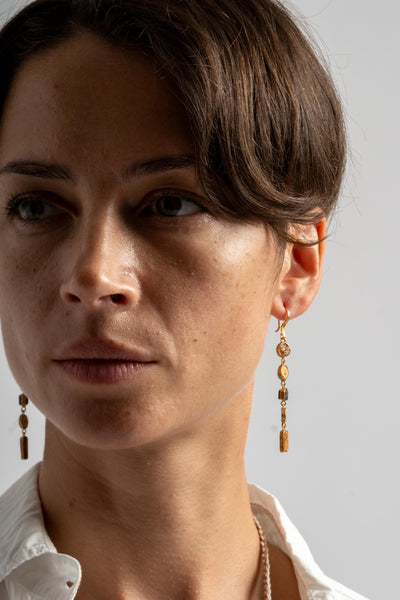 22K 5-Drop Earrings