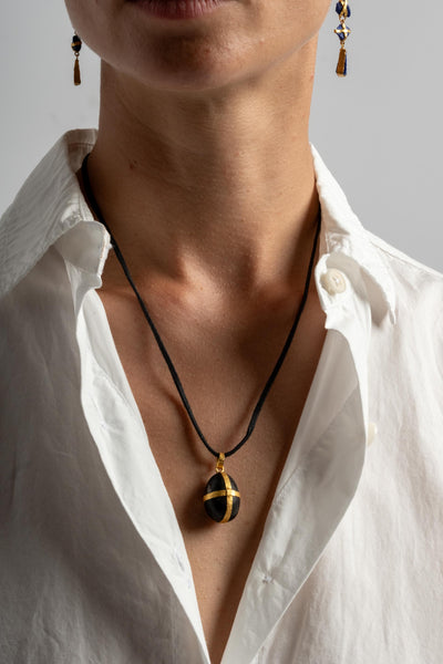 22K Japanese Pebble Pendant
