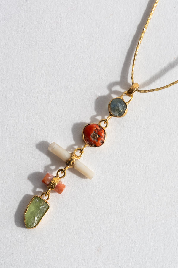 22K Pre-Colum 5-Drop Pendant