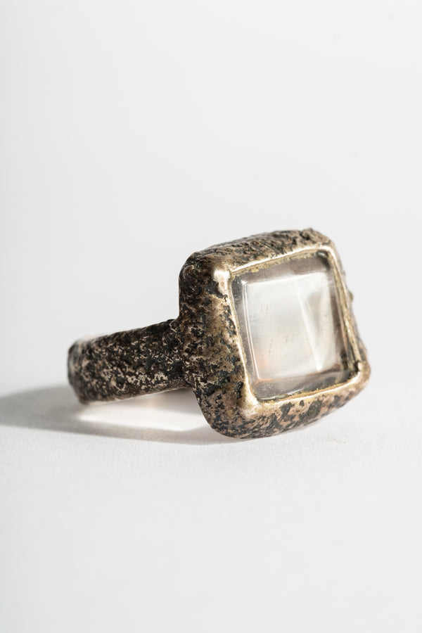 Sterling Clear Quartz Ring