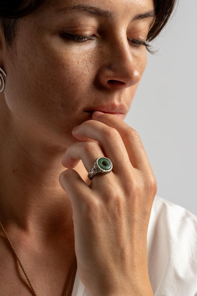 Sterling Jade Ring No. 2