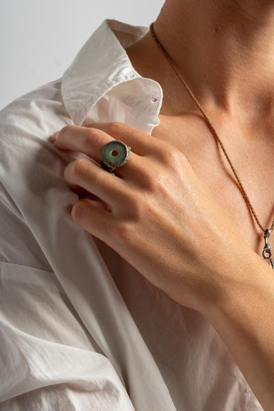 Sterling Jade Ring No. 3