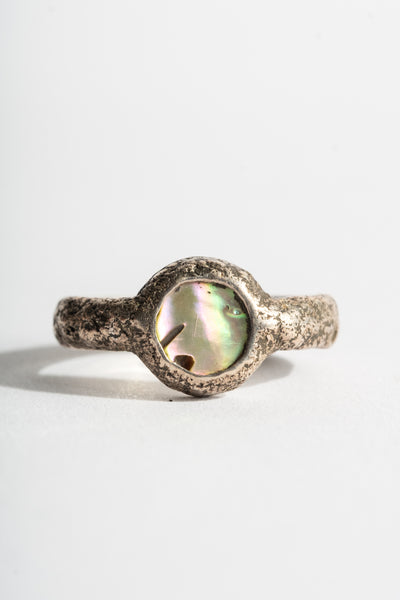 Sterling Mother of Pearl Ring