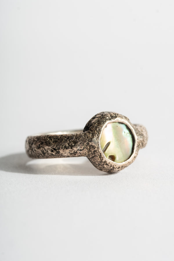 Sterling Mother of Pearl Ring