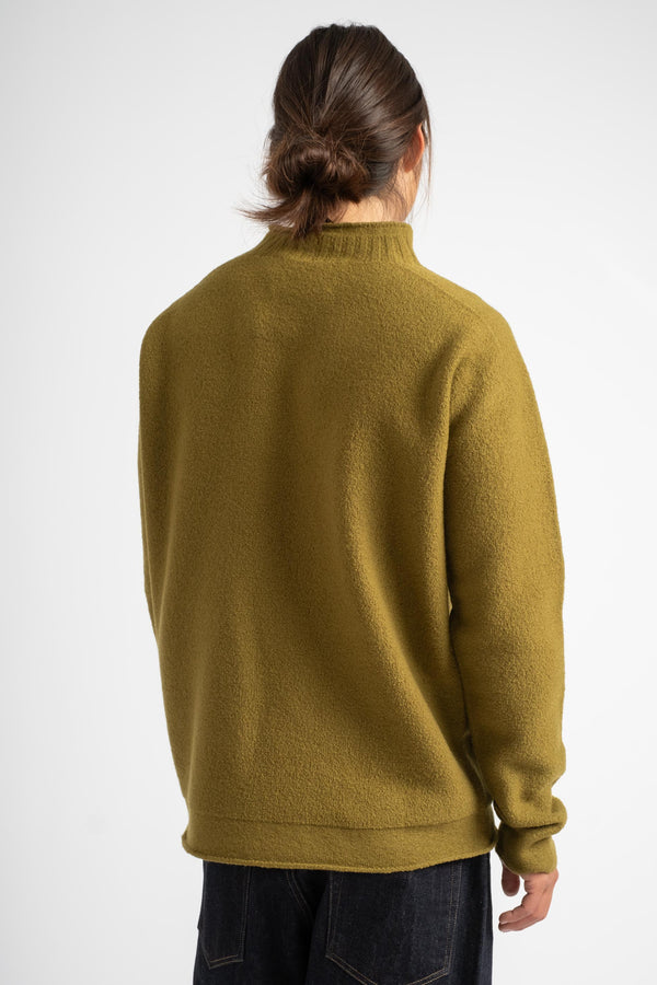 Felted Guernsey in Fresh Olive