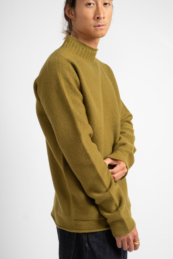 Felted Guernsey in Fresh Olive