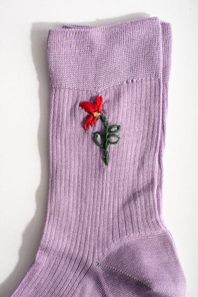 Iris Sock in Lilac