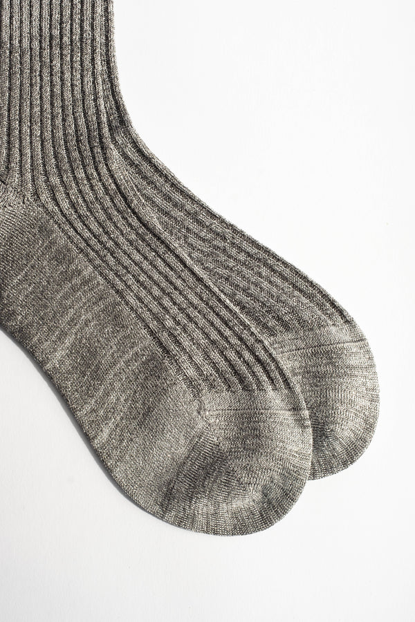 Metallic Sock in Silver