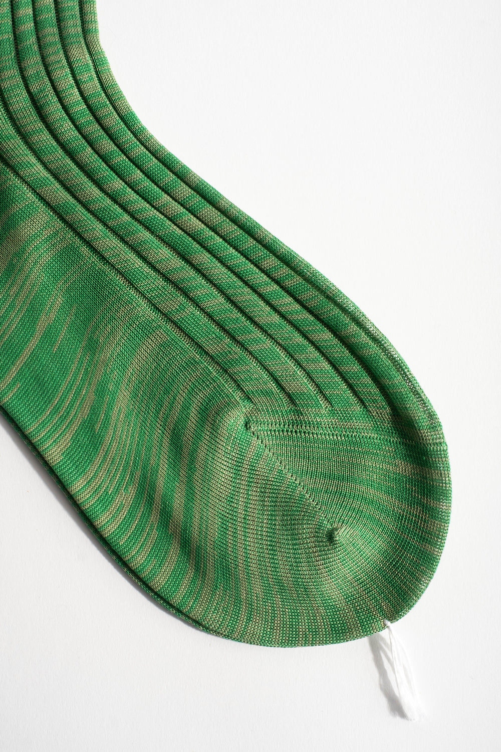 Ribbed Cotton Sock in Green