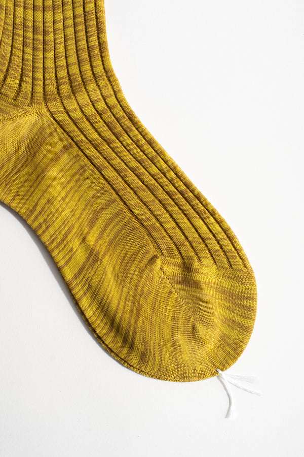 Ribbed Cotton Sock in Lime