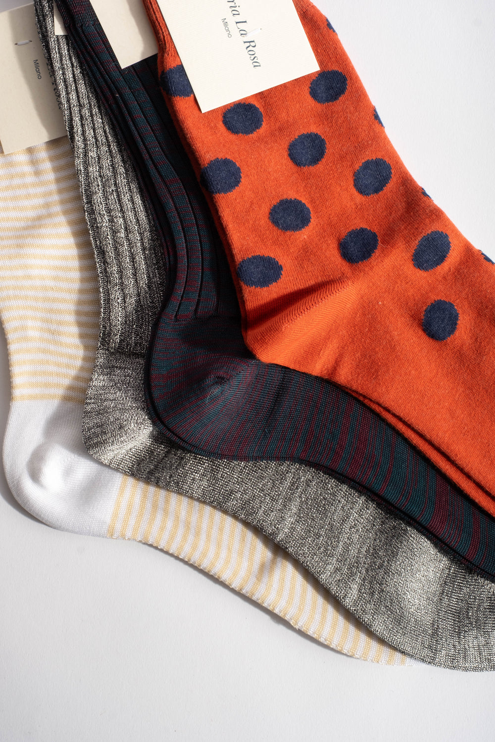 Ribbed Cotton Sock in Bordeaux