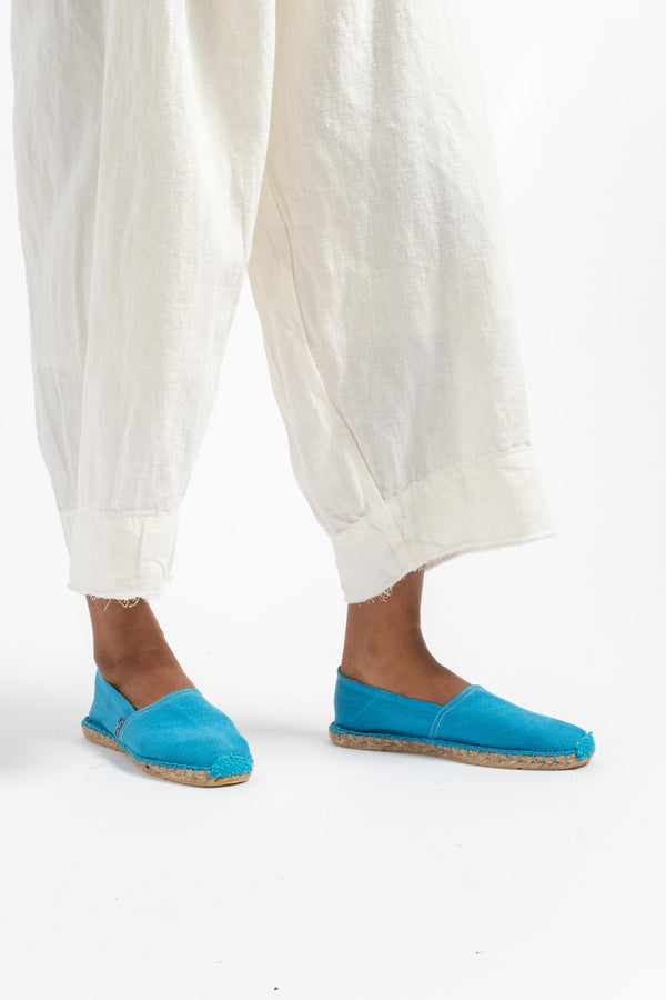 Plain Basque Espadrilles Turquoise