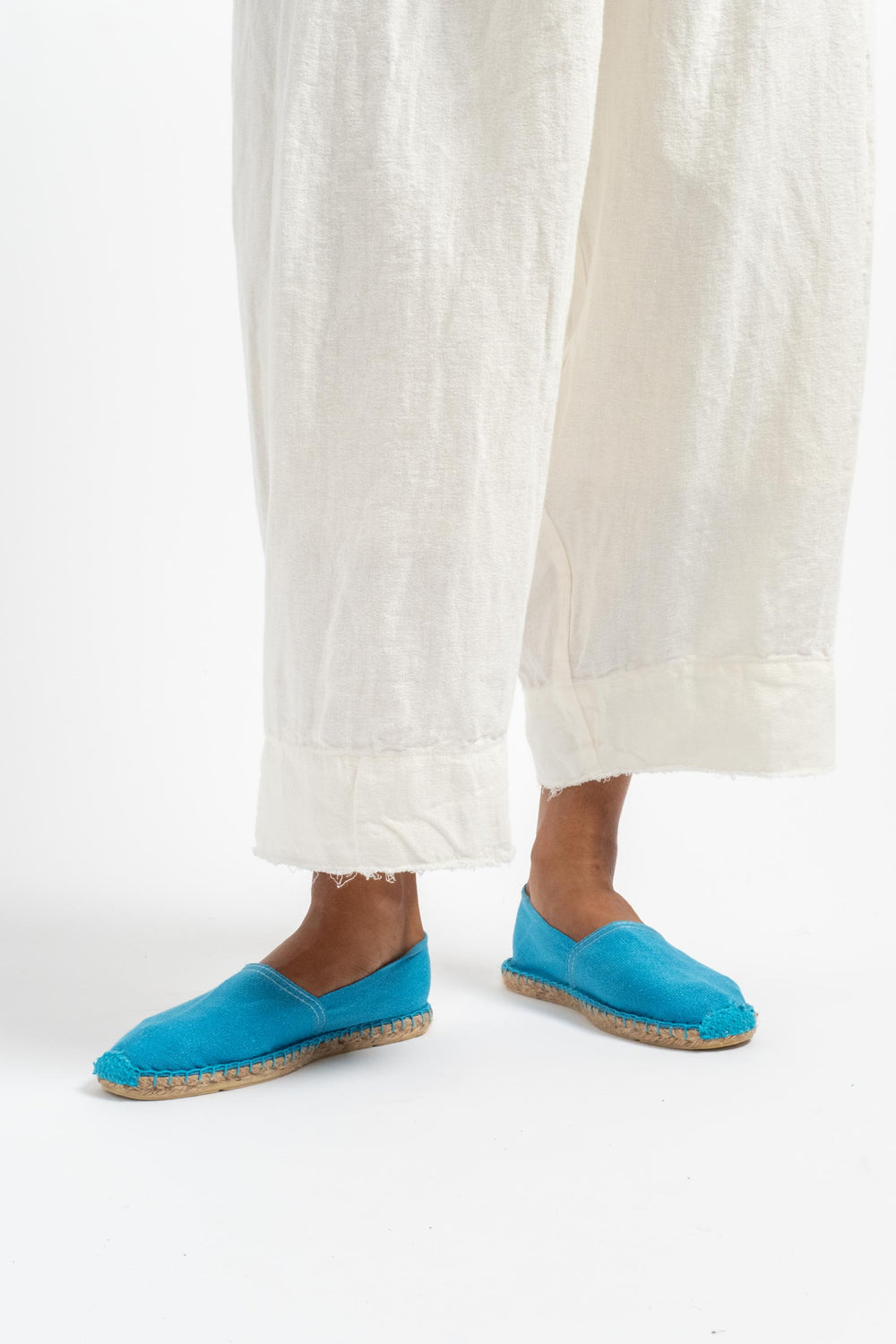 Plain Basque Espadrilles Turquoise