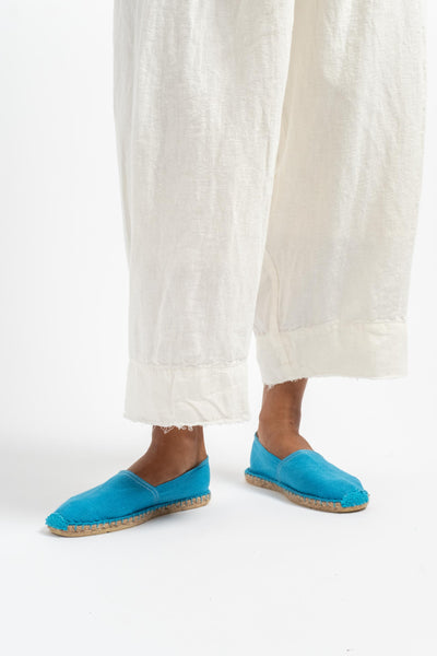 Plain Basque Espadrilles Turquoise