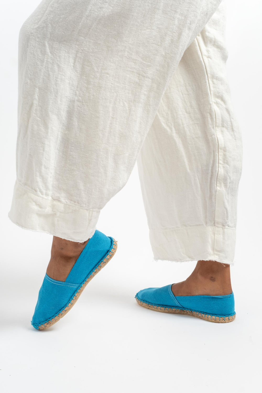 Plain Basque Espadrilles Turquoise