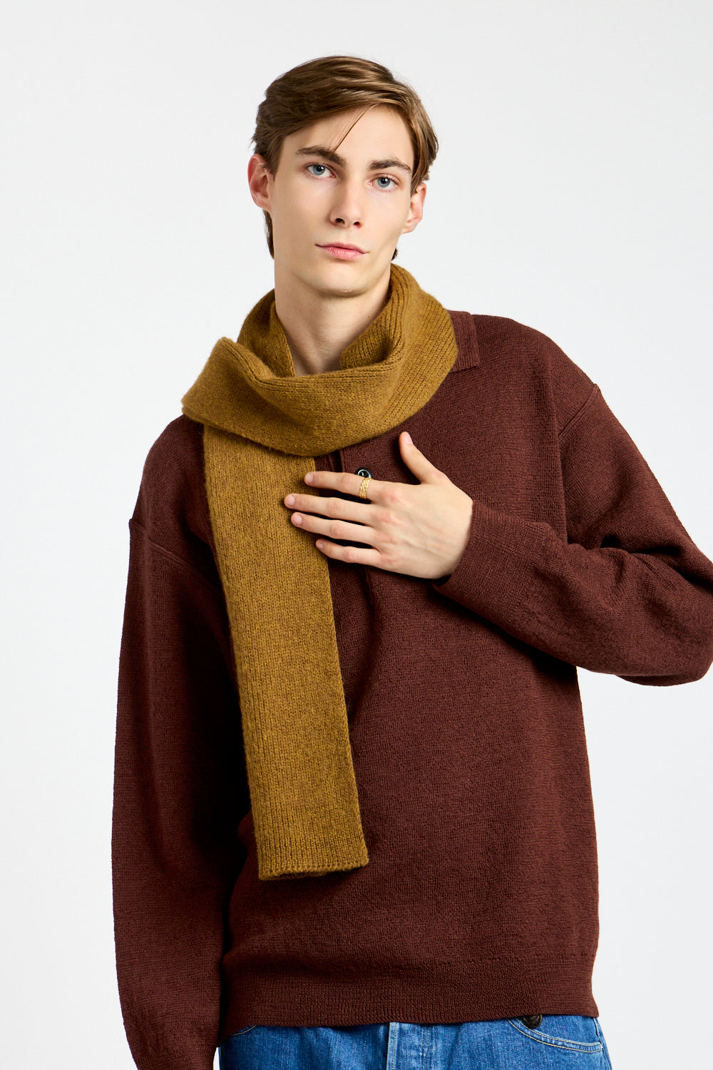 Margaret Howell | Simple Rib Scarf in Ochre – RELIQUARY