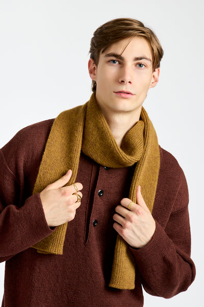 Simple Rib Scarf in Ochre